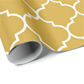 Gold-Vierblatt-Muster Geschenkpapier (Rolleneckpunkt)