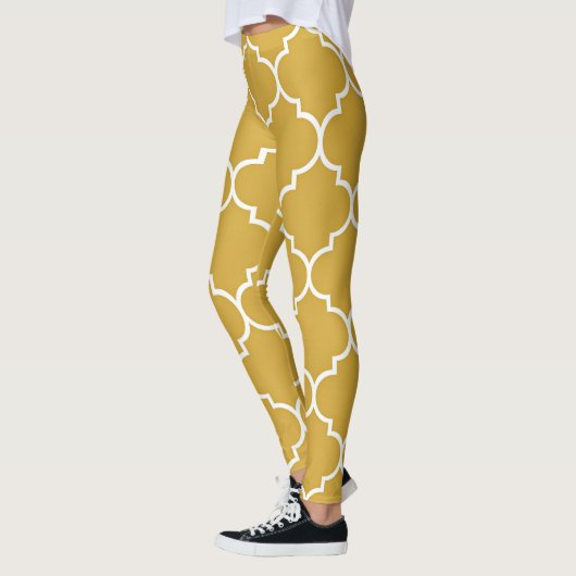 Gold-Vierblatt-Muster Leggings (Links)