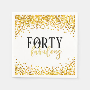 Gold vierzig u. fabelhafte 40. serviette
