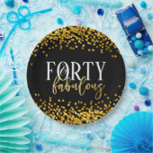 Gold vierzig und fabelhafter pappteller (Party)