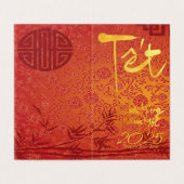 Gold Vietnamesisch Têt custom Year dekoriert FC (Außenseite Aufgefaltet)