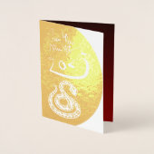 Gold vietnamesische Schlange Neujahr 2025 RFC Folienkarte (Vorderseite)