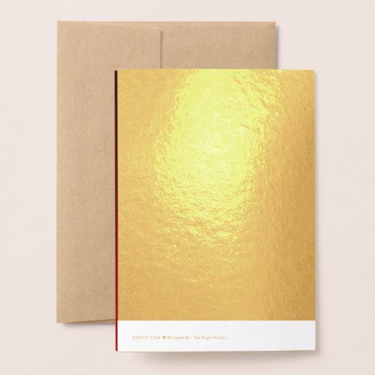 Gold vietnamesische Schlange Neujahr 2025 RFC Folienkarte (Rückseite mit Umschlag)