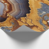 Gold Vin Agate Wrapping Paper Geschenkpapier (Ecke)