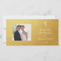 Gold Vinayaka Hochzeit Speichern Sie die Datums-Fo