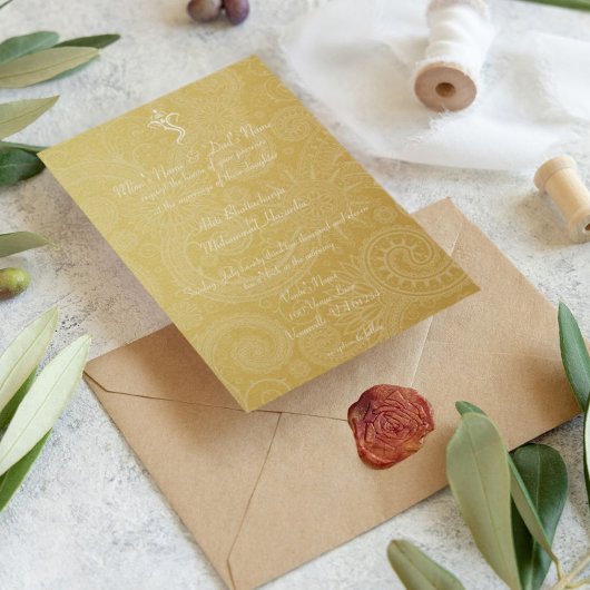 Gold Vinayaka Hochzeitseinladungen Einladung