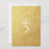 Gold Vinayaka Hochzeitseinladungen Einladung (Vorderseite)
