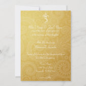 Gold Vinayaka Hochzeitseinladungen Einladung (Rückseite)
