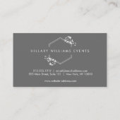 Gold Vine and Leaf Monogram Emblem Business Card Visitenkarte (Rückseite)