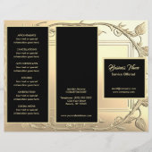 Gold Vines und Black Menu & Pricing Flyer (Vorne)