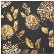 Gold Vintag Dahlia Blume Muster