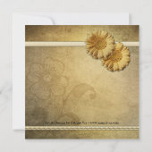 Gold Vintag Daisy Blume Einladung zum Jubiläum (Rückseite)