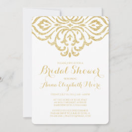 Gold Vintag Glam Elegante Bridal Dusche Einladung