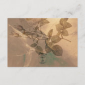 Gold Vintag Glam Floral Moderner Empfang Begleitkarte (Rückseite)