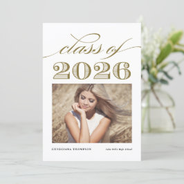 Gold-Vintag-Klasse des Foto-Abschlusses 2025 Ankündigung