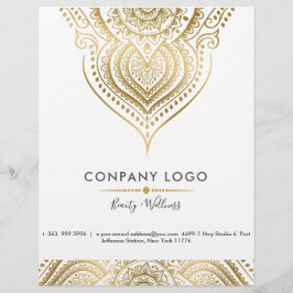 Gold Vintag Paisley Mandala Flyer