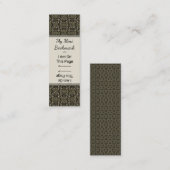 Gold Vintag Pinwheel Damask Personalisiert Mini Visitenkarte (Vorne/Hinten)