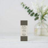 Gold Vintag Pinwheel Damask Personalisiert Mini Visitenkarte (Stehend Vorderseite)