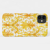 Gold Vintag Style Floral Art Phone Case (Rückseite (Horizontal))