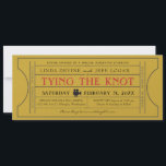 Gold Vintag Ticket Event Einladung<br><div class="desc">Ersetzen Sie alle Formulierungen durch Ihre Party-Informationen. Karo die UAWG Kategorie für eine passende Vintage Postkarte!</div>