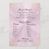 Gold Vintage Border Quinceanera - Pastell Rosa Programm (Rückseite)