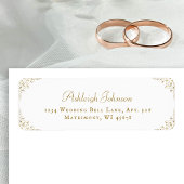 Gold Vintage botanische Hochzeitsstimmung Rücksend