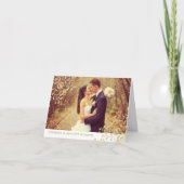 Gold Vintage Glamour Wedding Foto Monogram Dankeskarte (Vorderseite)