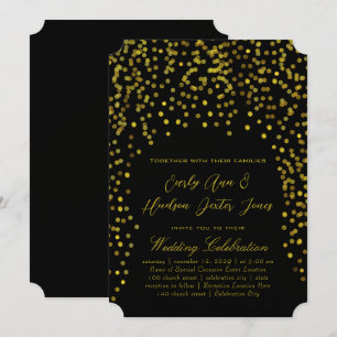 Gold Vintage moderne Typografie Einladung zur Hoch
