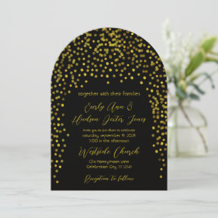 Gold Vintage moderne Typografie Einladung zur Hoch