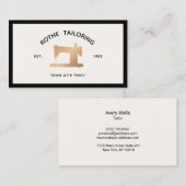 Gold Vintage Nähmaschine Schneider oder Seamstress Telefonnummerkarte (Vorne/Hinten)