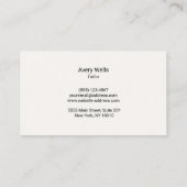 Gold Vintage Nähmaschine Schneider oder Seamstress Telefonnummerkarte (Rückseite)