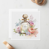 Gold Vintage Parfüm Flasche Mitteilungskarte (Vorderseite/Rückseite Beispiel)