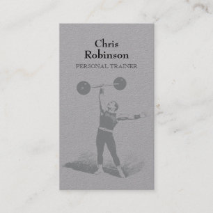 Gold Vintage Personal Trainer Business Card Visitenkarte