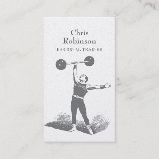 Gold Vintage Personal Trainer Business Card Visitenkarte (Vorderseite)