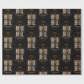 Gold Vintage Rock and Roll Geschenkpapier (Flach)