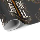 Gold Vintage Rock and Roll Geschenkpapier (Rolleneckpunkt)