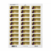 GOLD VINTAGE RTRO-BURGUNDY FALL FLORAL ADRESSE (Vorne)