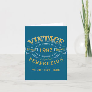 Gold Vintage zum perfekten Alter gereift Lustiger Karte
