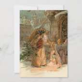 Gold Vintager Vater Weihnachten und Engel (Vorderseite)