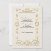 Gold Vintager Vater Weihnachten und Engel (Rückseite)