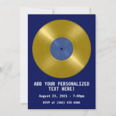 Gold Vinyl Record Album Einladung (Vorderseite)
