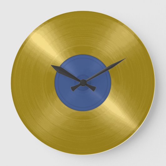 Gold Vinyl Record Album Große Wanduhr (Vorderseite)