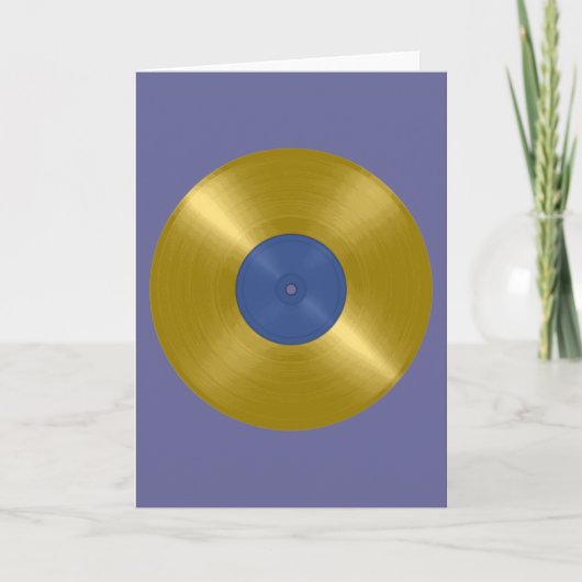 Gold Vinyl Record Album Karte (Vorderseite)