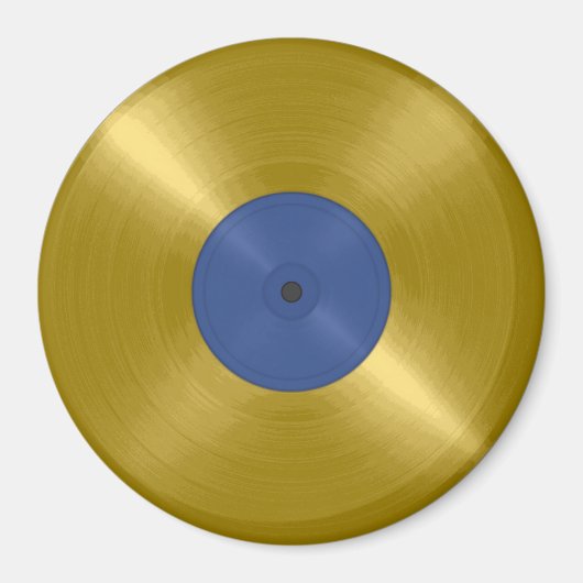 Gold Vinyl Record Album Magnet (Vorne)