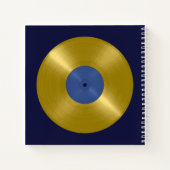 Gold Vinyl Record Album Notizblock (Rückseite)