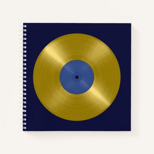 Gold Vinyl Record Album Notizblock (Vorderseite)