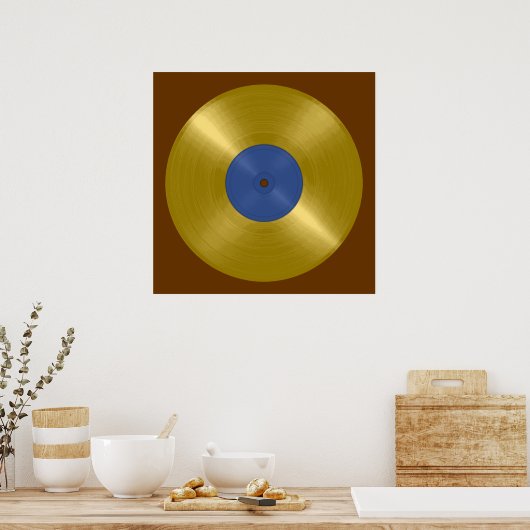 Gold Vinyl Record Album Poster (Küche)