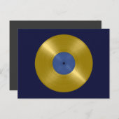 Gold Vinyl Record Album Postkarte (Vorne/Hinten)
