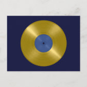 Gold Vinyl Record Album Postkarte (Vorderseite)