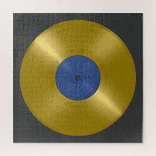 Gold Vinyl Record Album Puzzle